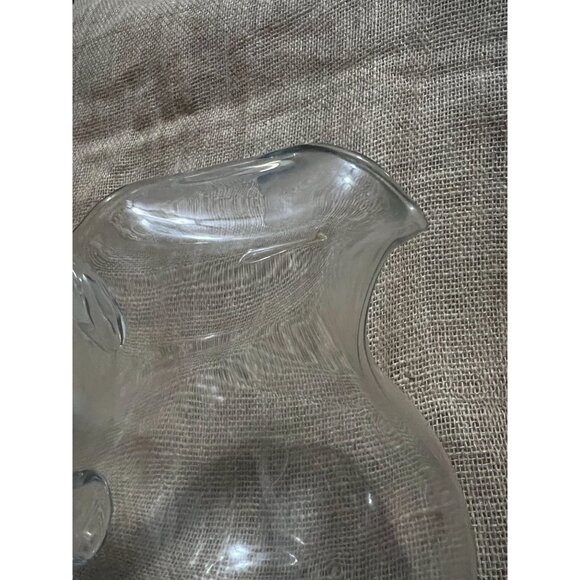 Glass Pitcher with Handle Handmade 10" with Molded Pour Spout - Picture 2 of 12